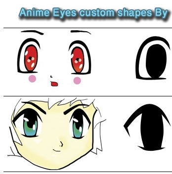 一组可爱的卡通眼睛形状
