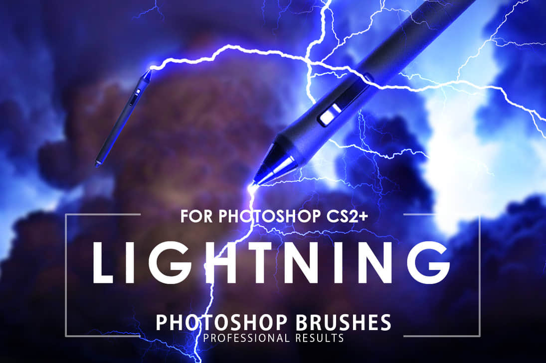 真实的闪电效果Photoshop笔刷素材下载（版本cs2+cs6）