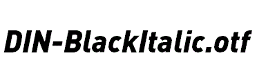 DIN-BlackItalic.otf字体下载