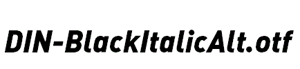 DIN-BlackItalicAlt.otf字体下载