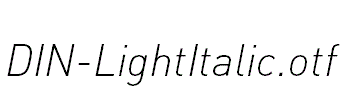 DIN-LightItalic.otf字体下载
