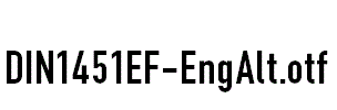 DIN1451EF-EngAlt.otf字体下载