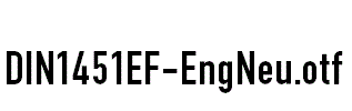 DIN1451EF-EngNeu.otf字体下载