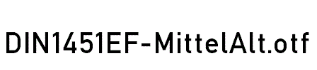 DIN1451EF-MittelAlt.otf字体下载