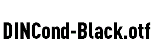 DINCond-Black.otf字体下载