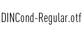 DINCond-Regular.otf字体下载