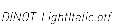 DINOT-LightItalic.otf字体下载