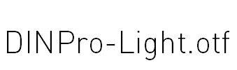 DINPro-Light.otf字体下载