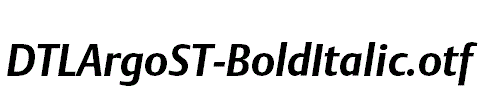 DTLArgoST-BoldItalic.otf字体下载