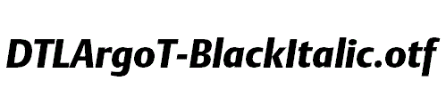 DTLArgoT-BlackItalic.otf字体下载