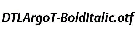 DTLArgoT-BoldItalic.otf字体下载