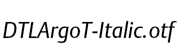 DTLArgoT-Italic.otf字体下载