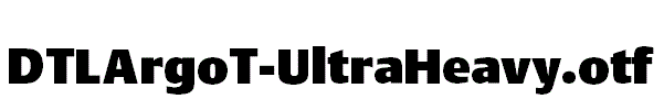 DTLArgoT-UltraHeavy.otf字体下载