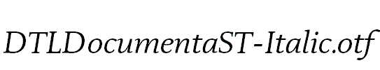 DTLDocumentaST-Italic.otf字体下载