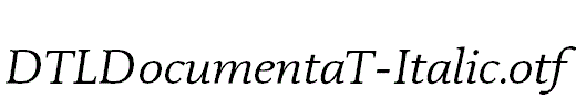 DTLDocumentaT-Italic.otf字体下载