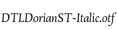 DTLDorianST-Italic.otf字体下载