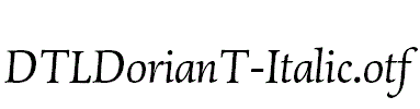 DTLDorianT-Italic.otf字体下载