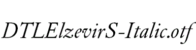 DTLElzevirS-Italic.otf字体下载