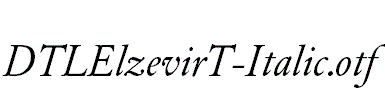 DTLElzevirT-Italic.otf字体下载