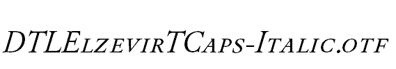 DTLElzevirTCaps-Italic.otf字体下载