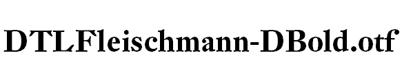DTLFleischmann-DBold.otf字体下载