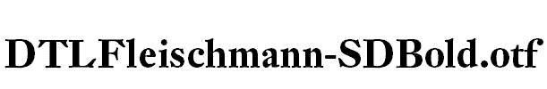 DTLFleischmann-SDBold.otf字体下载