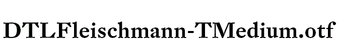 DTLFleischmann-TMedium.otf字体下载
