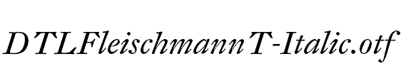 DTLFleischmannT-Italic.otf字体下载