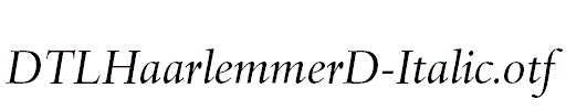 DTLHaarlemmerD-Italic.otf字体下载
