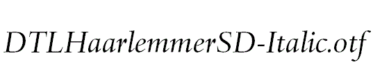 DTLHaarlemmerSD-Italic.otf字体下载