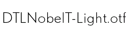 DTLNobelT-Light.otf字体下载