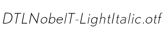 DTLNobelT-LightItalic.otf字体下载