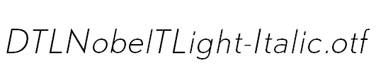 DTLNobelTLight-Italic.otf字体下载