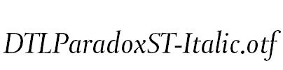 DTLParadoxST-Italic.otf字体下载