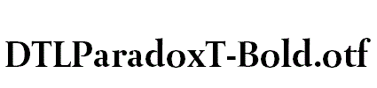 DTLParadoxT-Bold.otf字体下载