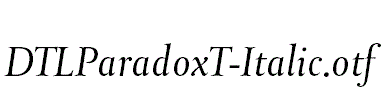 DTLParadoxT-Italic.otf字体下载