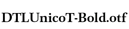 DTLUnicoT-Bold.otf字体下载
