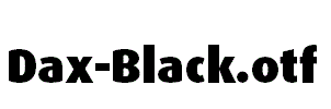 Dax-Black.otf字体下载