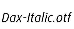 Dax-Italic.otf字体下载