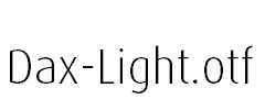 Dax-Light.otf字体下载