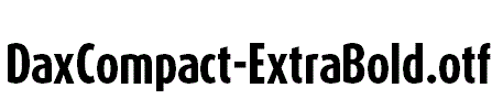 DaxCompact-ExtraBold.otf字体下载