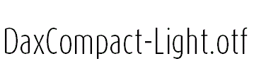 DaxCompact-Light.otf字体下载