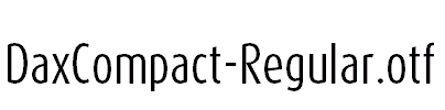 DaxCompact-Regular.otf字体下载