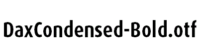 DaxCondensed-Bold.otf字体下载