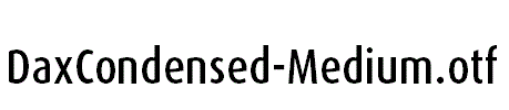 DaxCondensed-Medium.otf字体下载