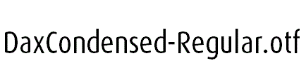DaxCondensed-Regular.otf字体下载