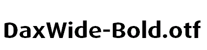 DaxWide-Bold.otf字体下载