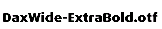 DaxWide-ExtraBold.otf字体下载