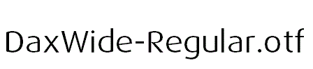 DaxWide-Regular.otf字体下载