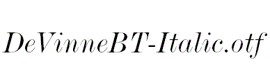 DeVinneBT-Italic.otf字体下载